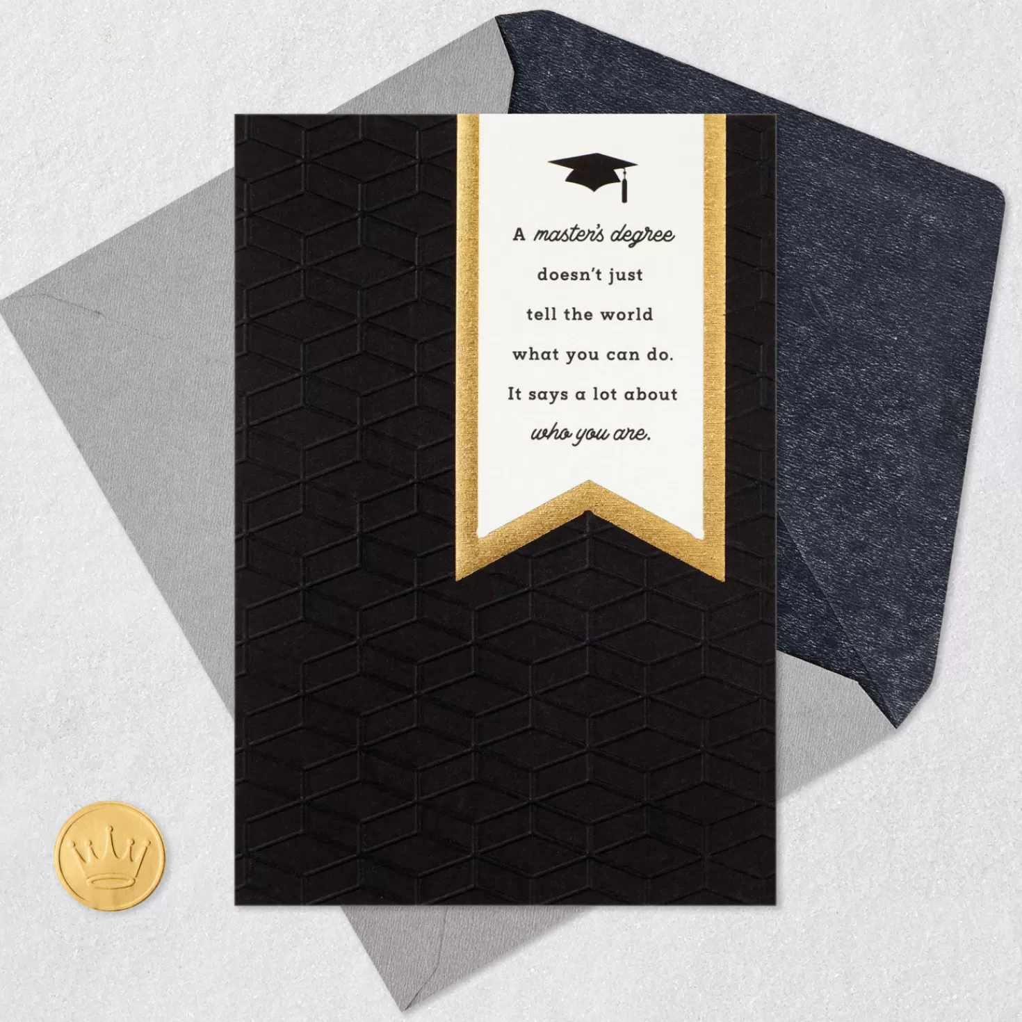 Cheap A Master's Degree Says A Lot About You Graduation Card Graduation