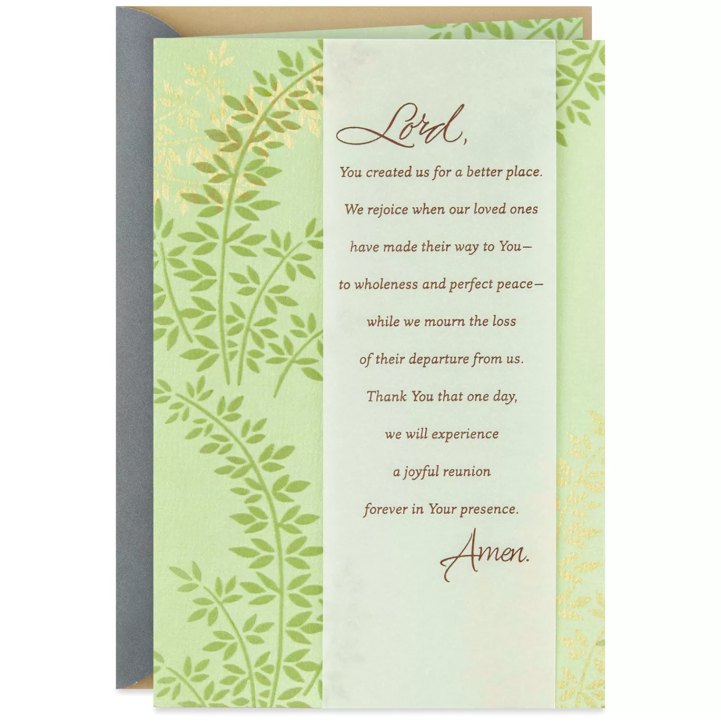 New A Prayer To God Religious Sympathy Card Sympathy