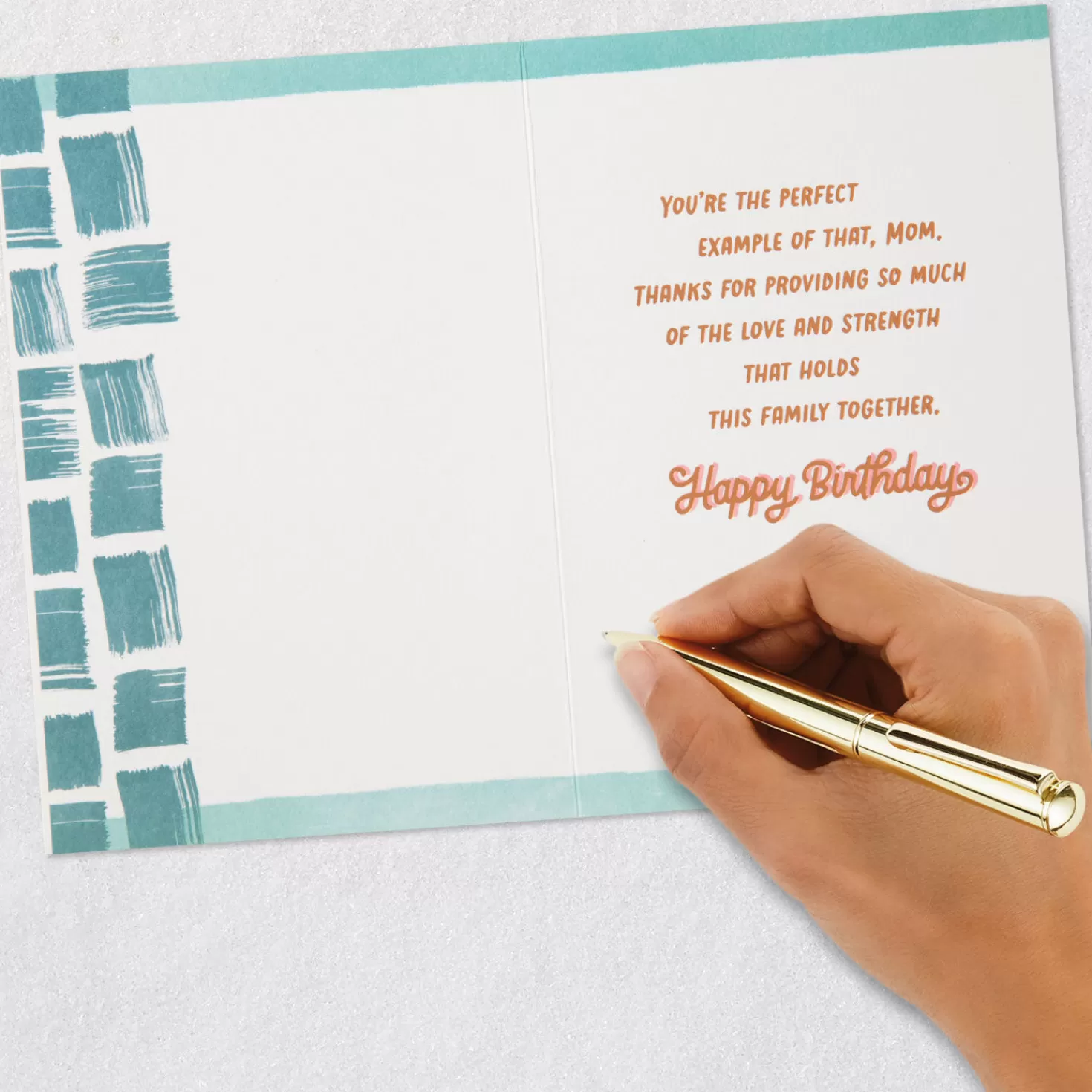 Birthday>Hallmark A Strong Mom Makes A Strong Family Birthday Card For Mom