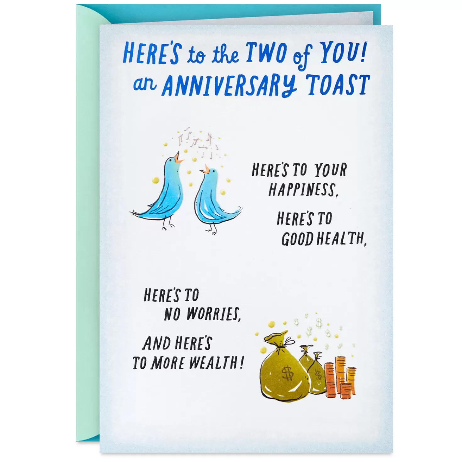 Anniversary>Hallmark A Toast To The Two Of You Anniversary Card