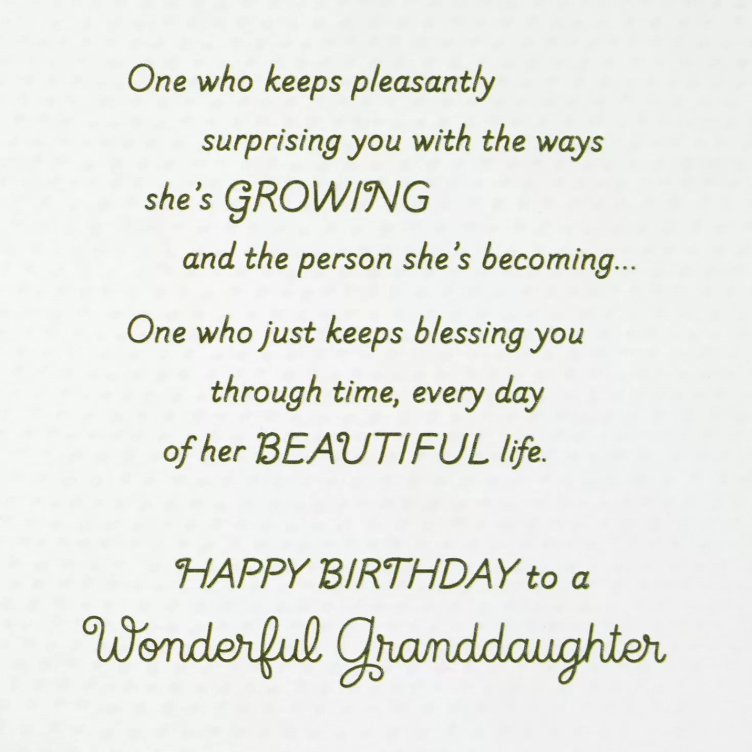 Birthday>Hallmark A Unique Kind Of Blessing Birthday Card For Granddaughter