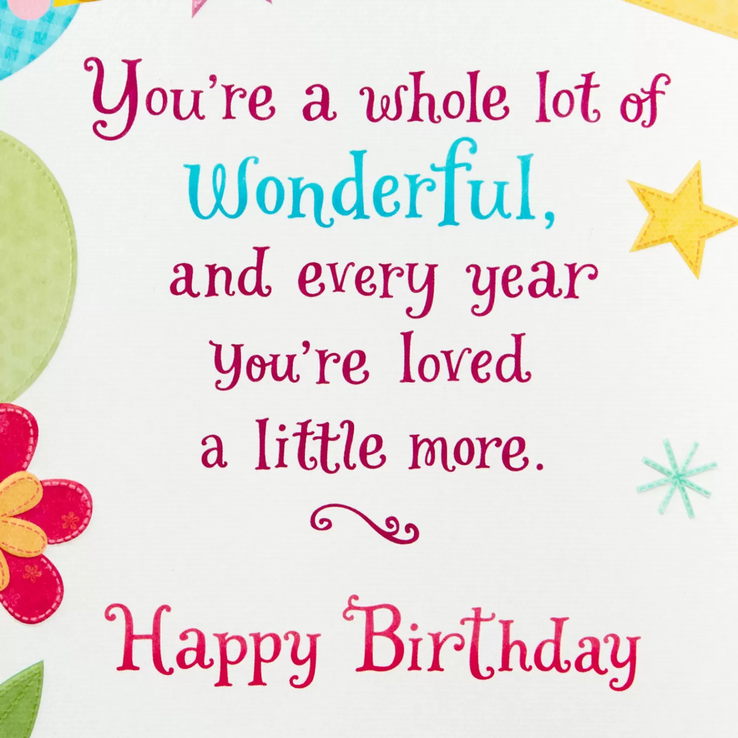 Birthday>Hallmark A Whole Lot Of Wonderful Birthday Card For Daughter