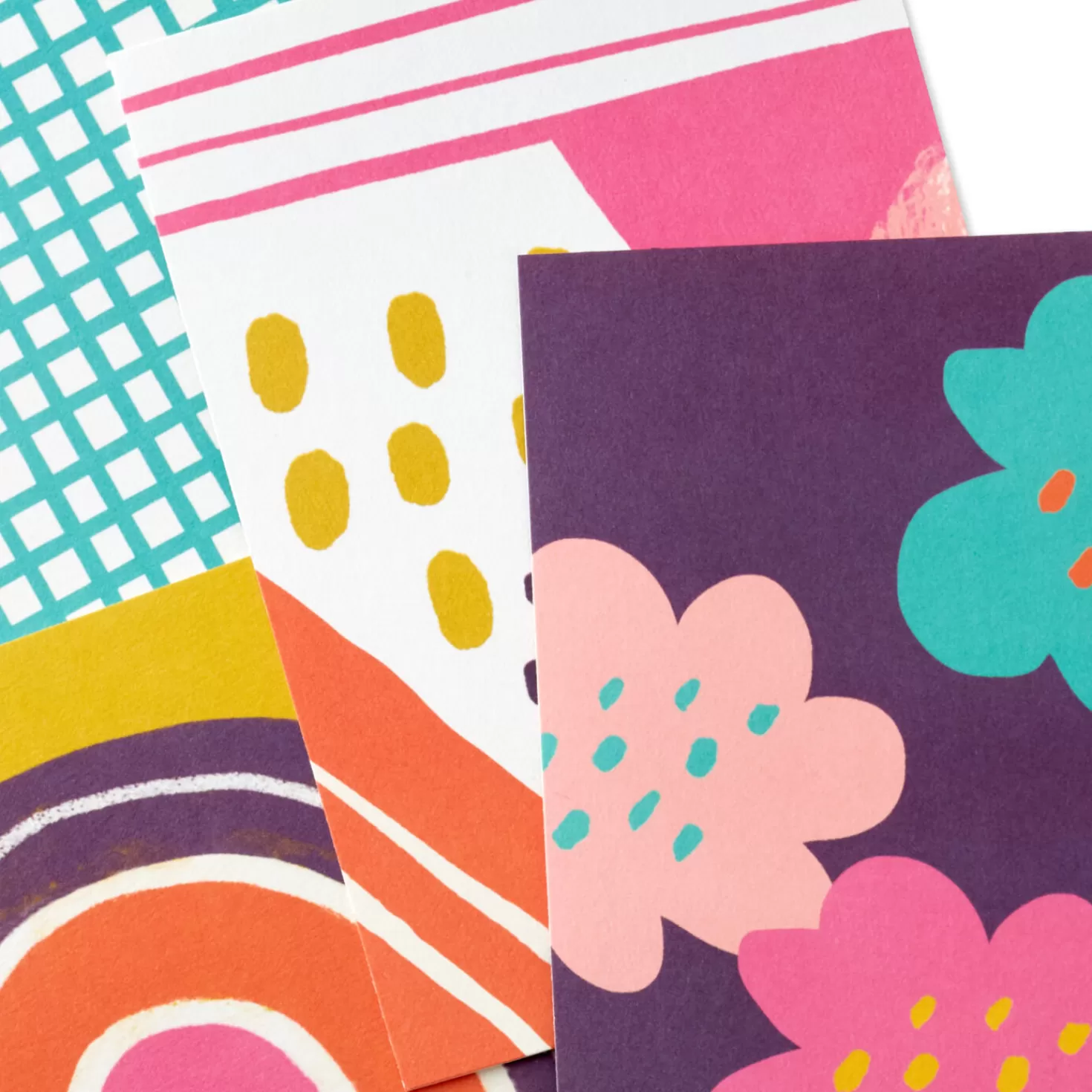 Store Abstract Doodles And Dots Boxed Blank Note Cards, Pack Of 48 Back To School
