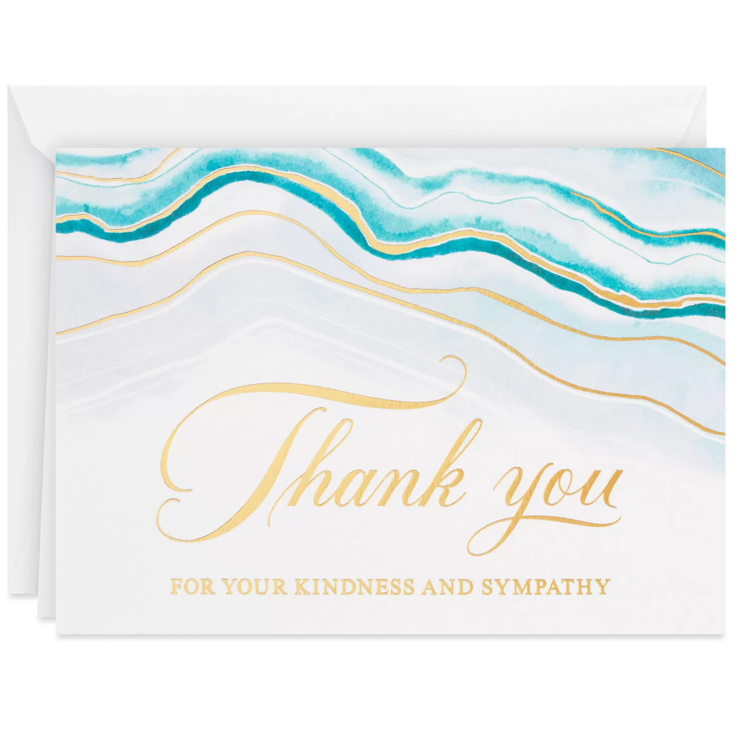 Discount Abstract Waves Boxed Blank Sympathy Thank-You Notes, Pack Of 20 Thank You