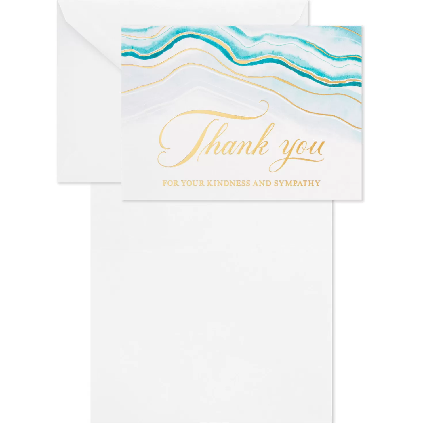 Discount Abstract Waves Boxed Blank Sympathy Thank-You Notes, Pack Of 20 Thank You