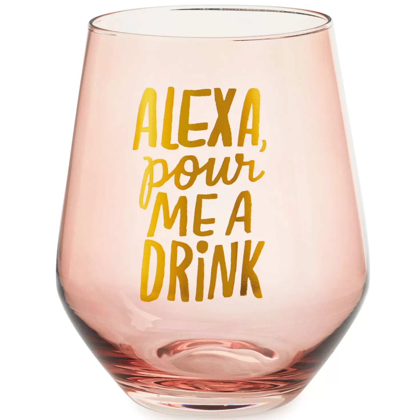 New Alexa Pour Me A Drink Stemless Wine Glass, 14 Oz. Congratulations