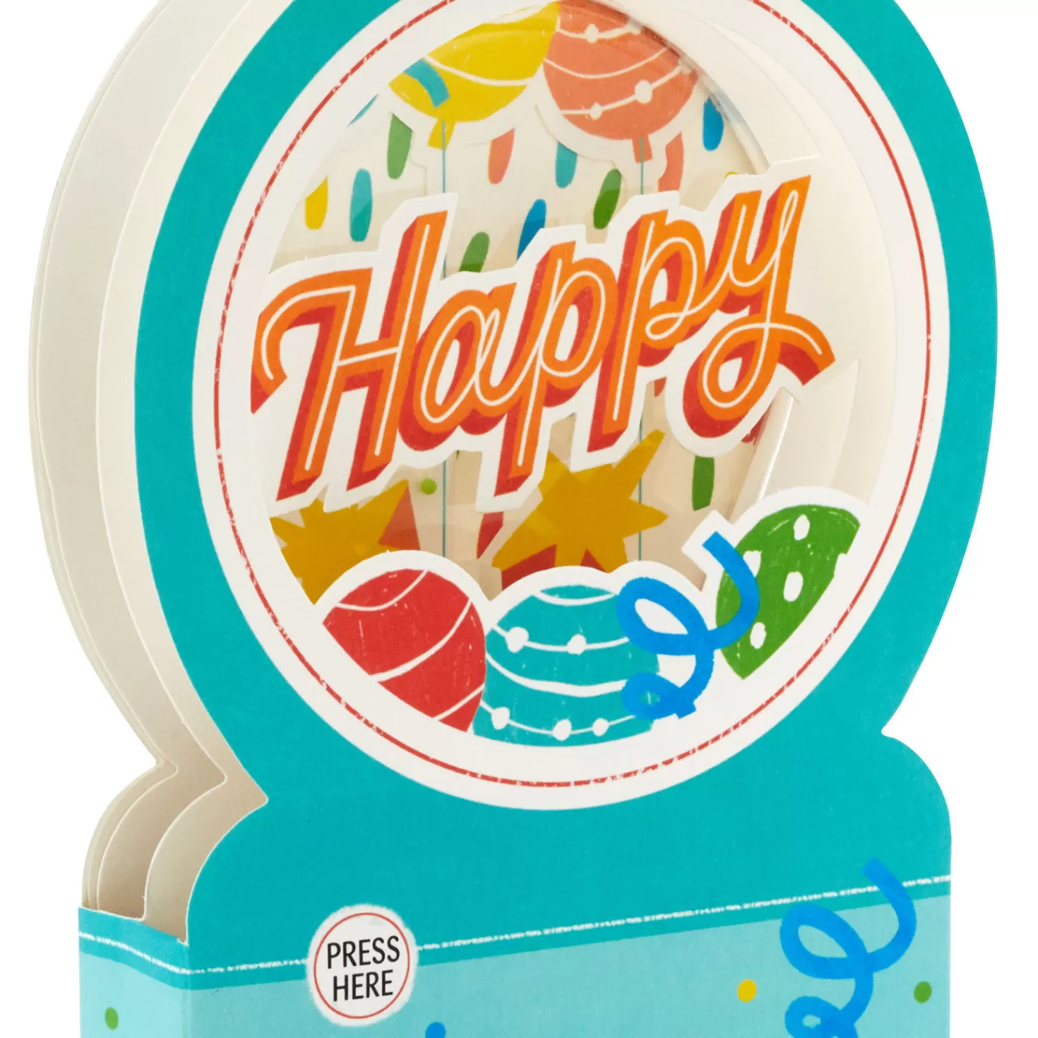 Birthday>Hallmark All The Happiness Snow Globe Musical 3D Birthday Card With Motion