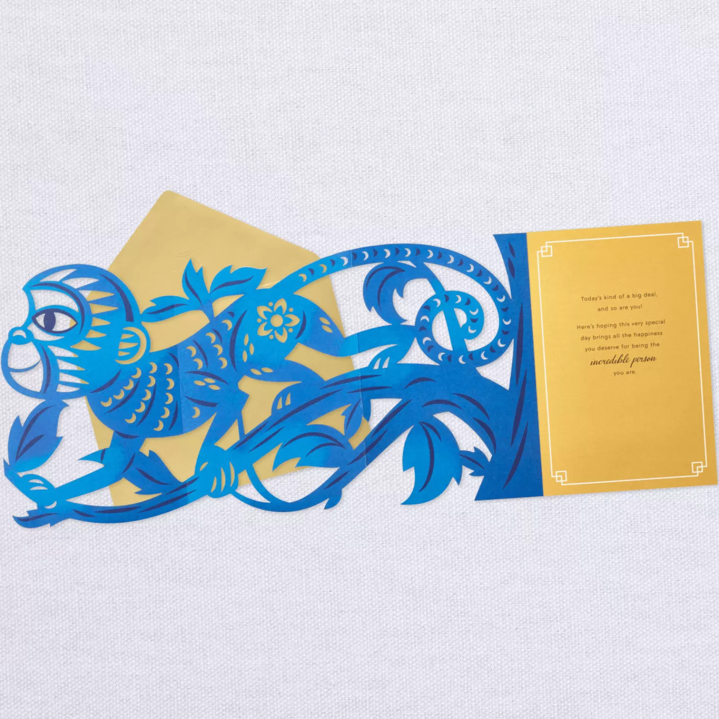Birthday>Hallmark All The Happiness You Deserve Year Of The Monkey Birthday Card