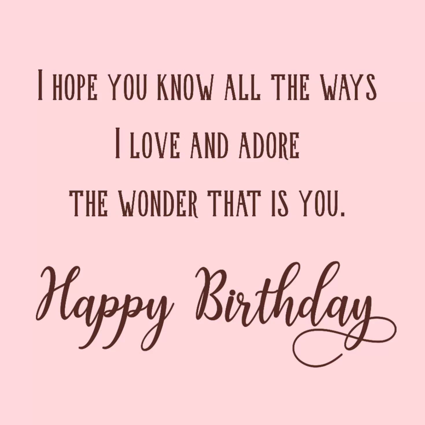 Birthday>Hallmark All The Ways I Love And Adore You Romantic Birthday Card