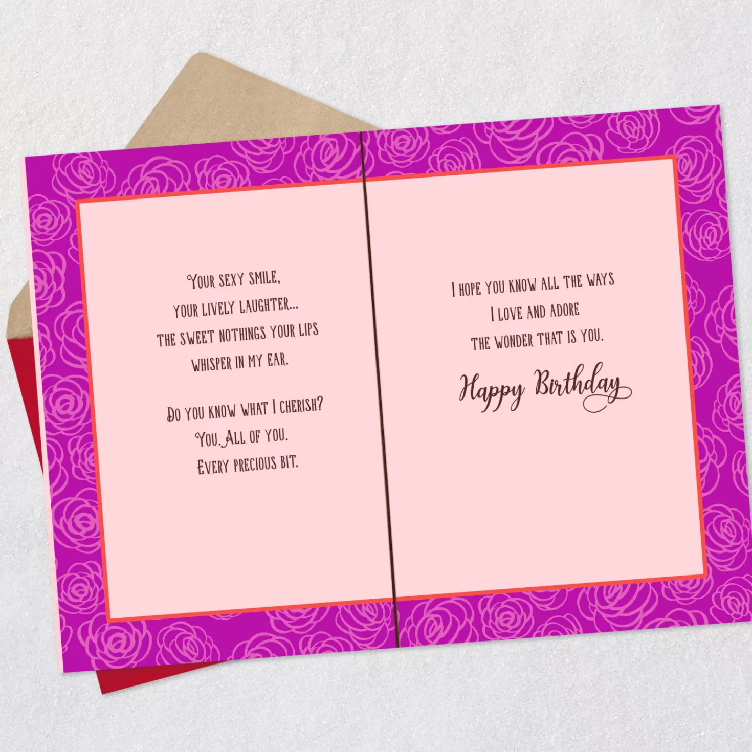 Birthday>Hallmark All The Ways I Love And Adore You Romantic Birthday Card