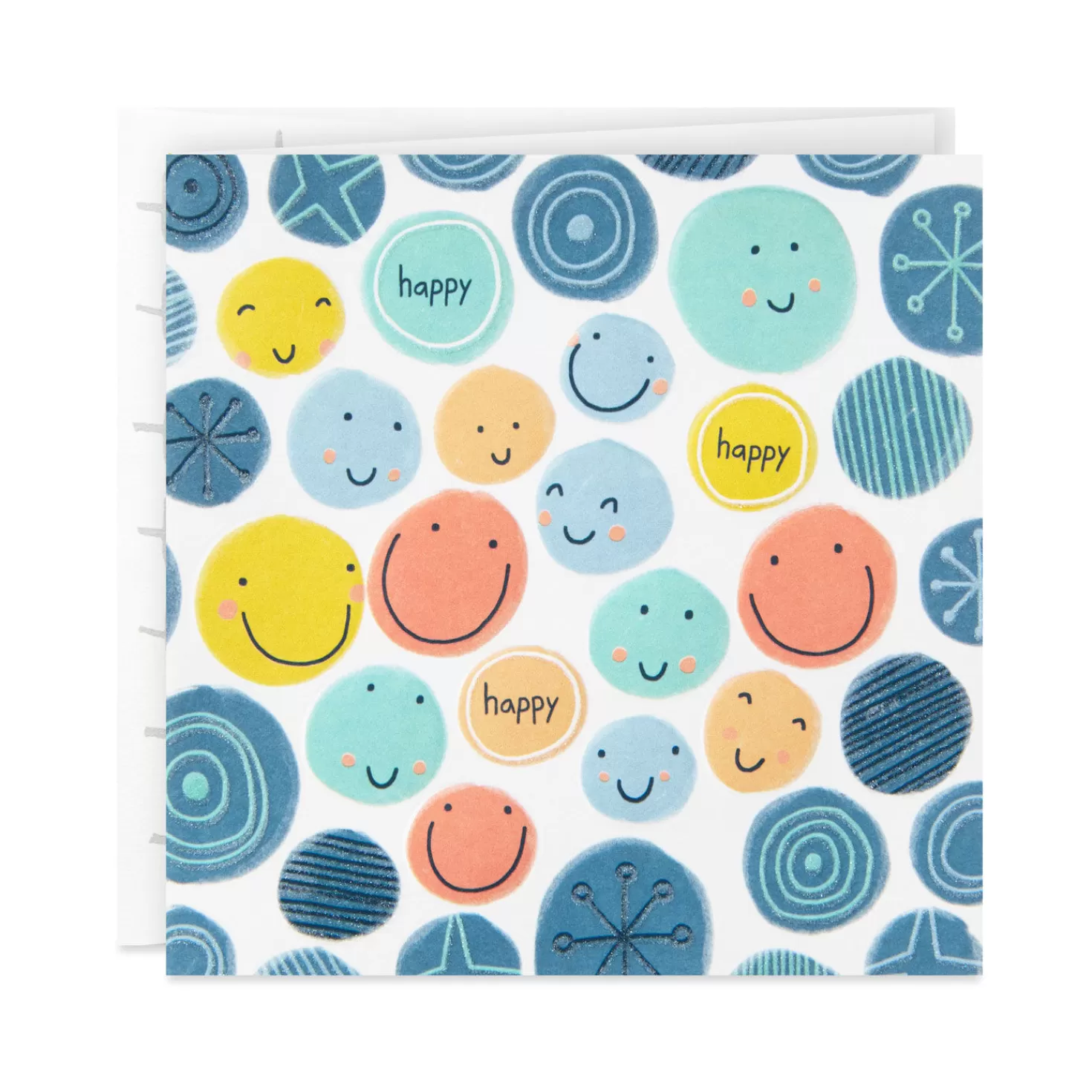 Cheap All-Day Happy Smiley Faces Birthday Card Encouragement