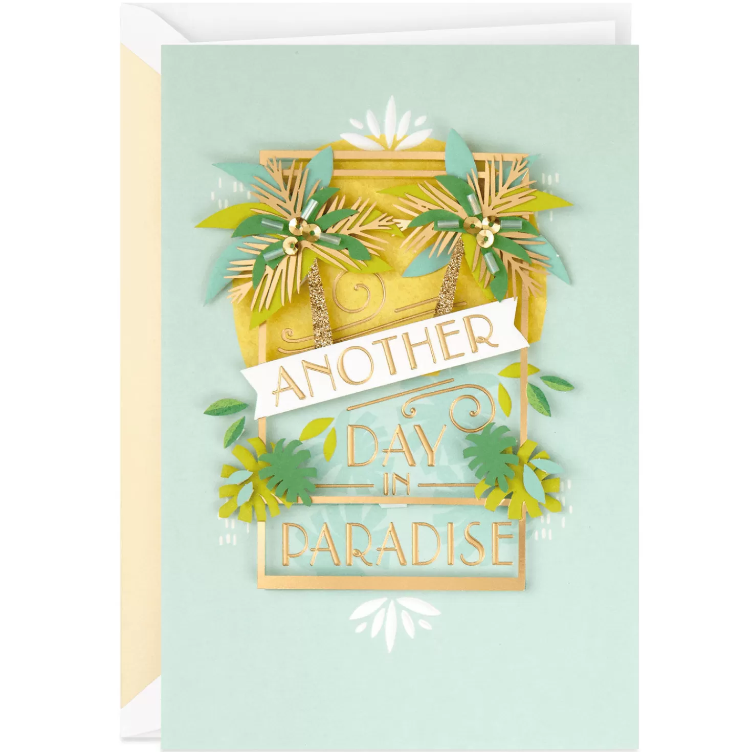 Anniversary>Hallmark Another Day In Paradise Palm Trees Anniversary Card