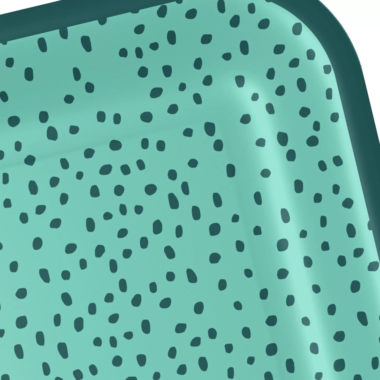 Sale Aqua With Green Dots Square Dessert Plates, Set Of 8 Wedding