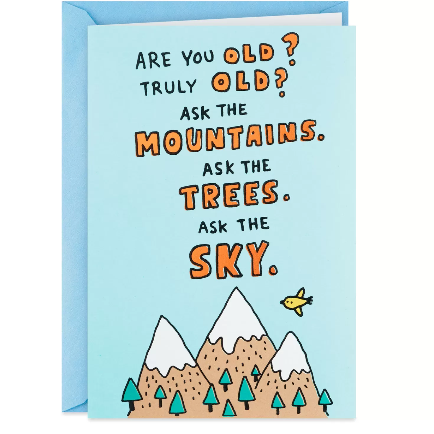 Birthday>Hallmark Ask The Mountains Funny Birthday Card