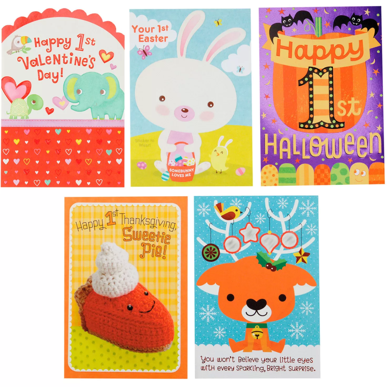 Baby>Hallmark Assorted Baby's First Holiday Celebrations Cards, Pack Of 5