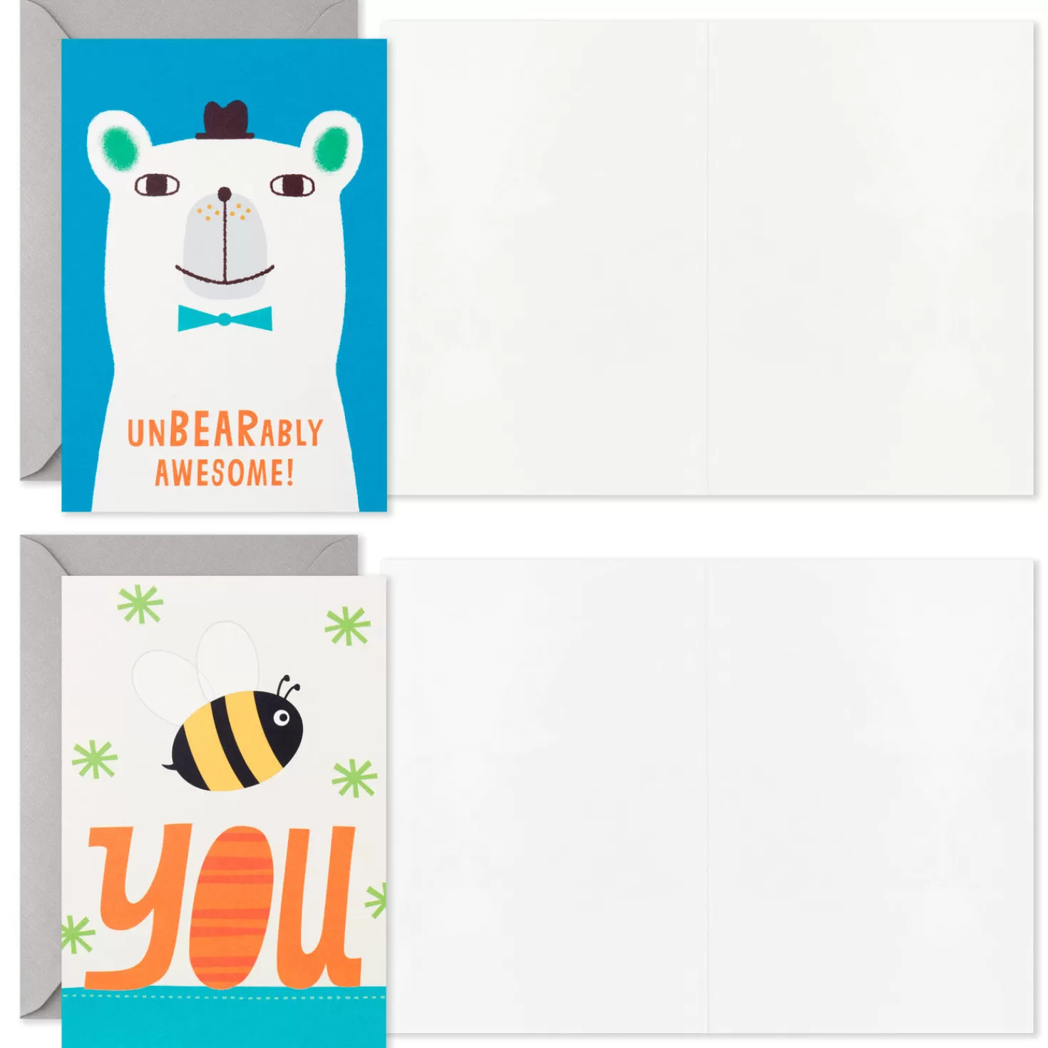 Hot Assorted Blank Kids Encouragement Cards With Stickers In Pouch, Pack Of 12 Encouragement