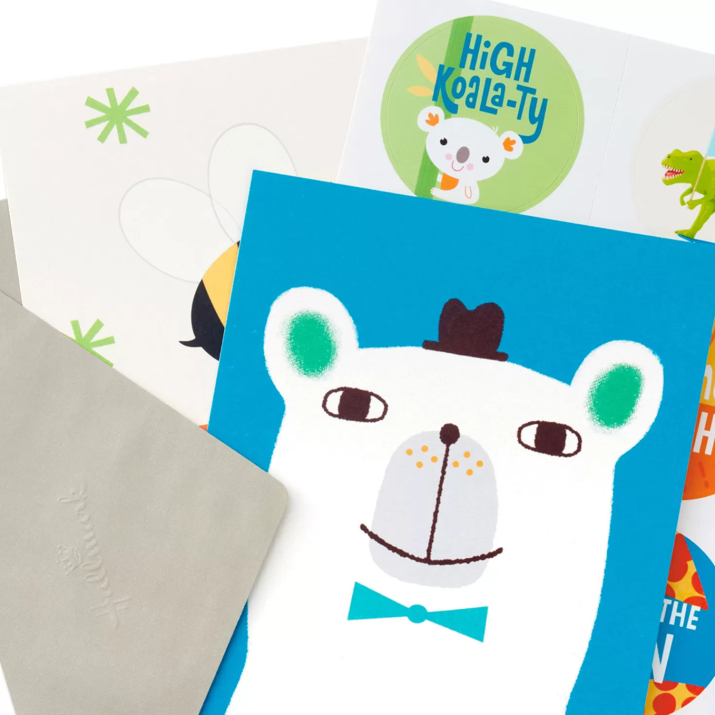 Hot Assorted Blank Kids Encouragement Cards With Stickers In Pouch, Pack Of 12 Encouragement