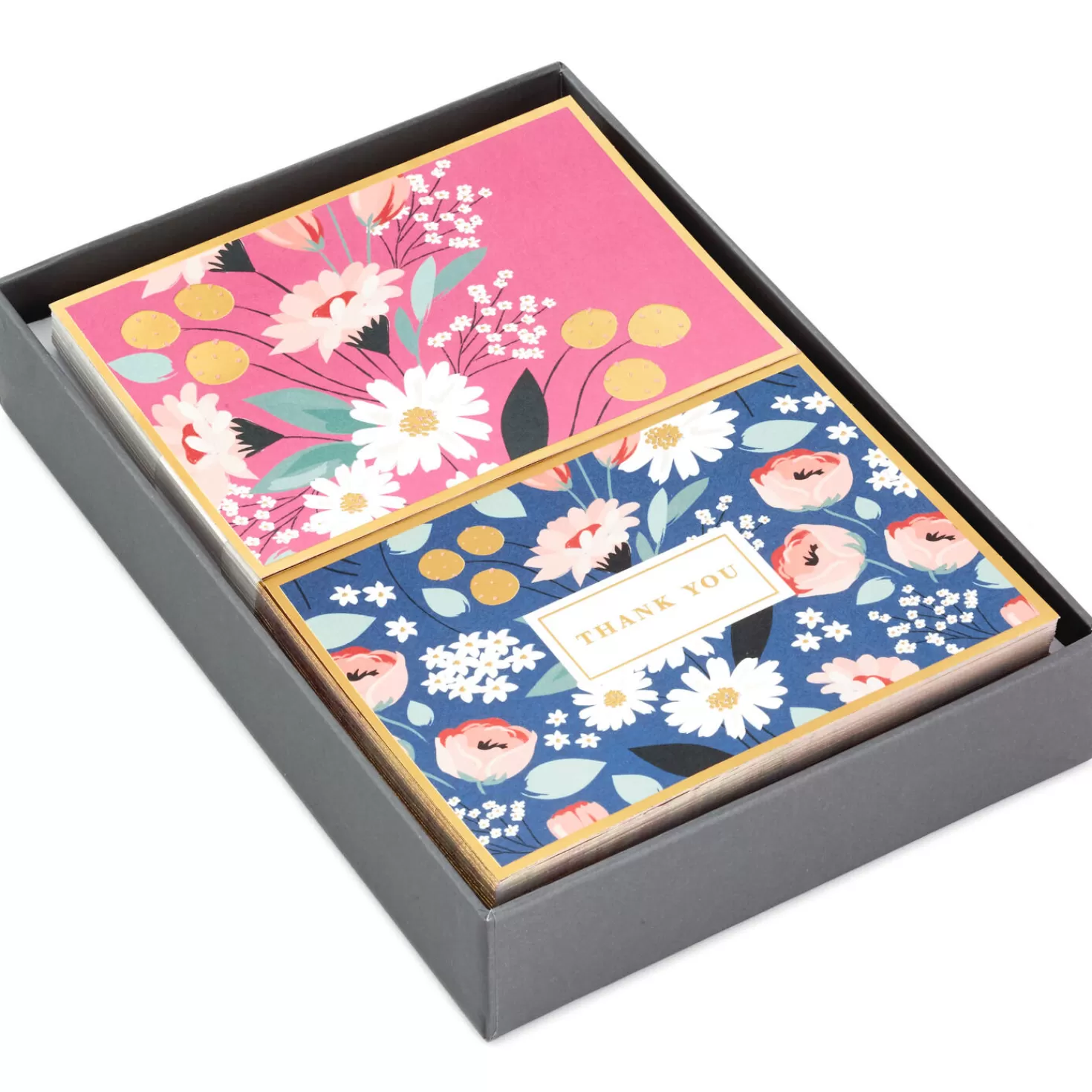 Hot Assorted Floral Blank Thank-You Notes And Note Cards, Box Of 50 Thank You