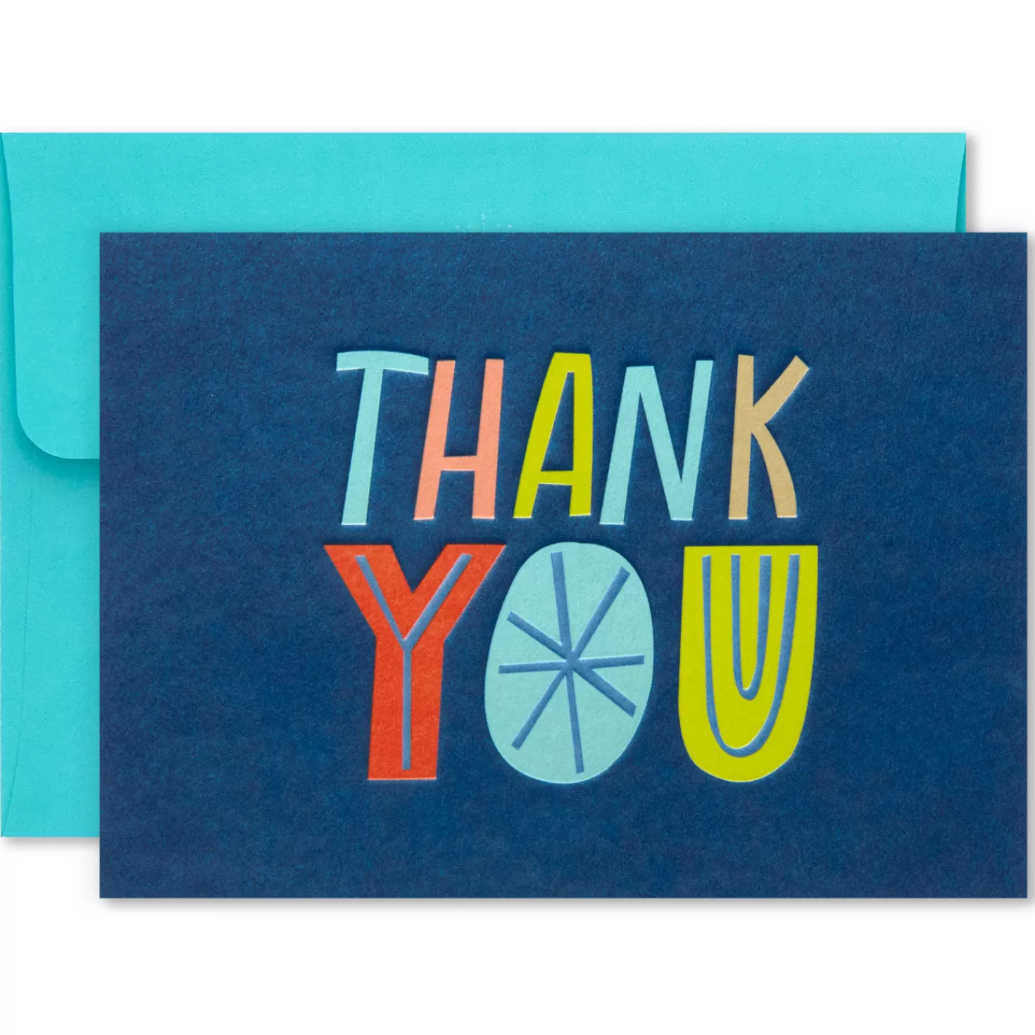 Cheap Assorted Modern Lettering Blank Note Cards, Box Of 24 Thank You