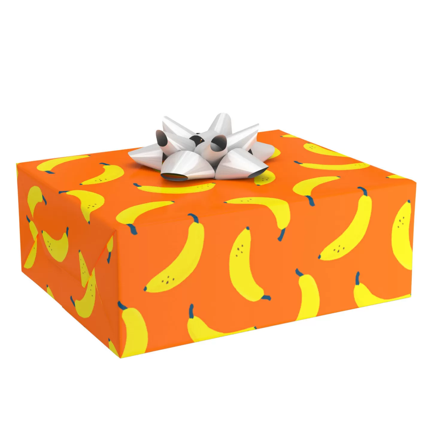 Birthday>Hallmark Bananas On Orange Wrapping Paper, 20 Sq. Ft.