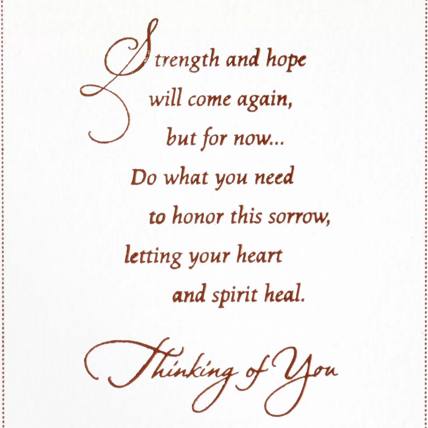 Online Be Gentle With Yourself Sympathy Card Sympathy