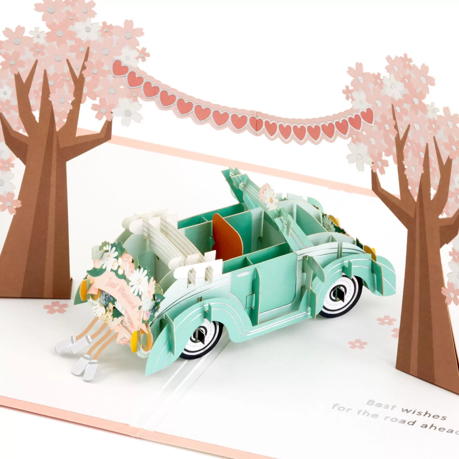 Best Best Wishes For The Road Ahead 3D Pop-Up Wedding Card Wedding