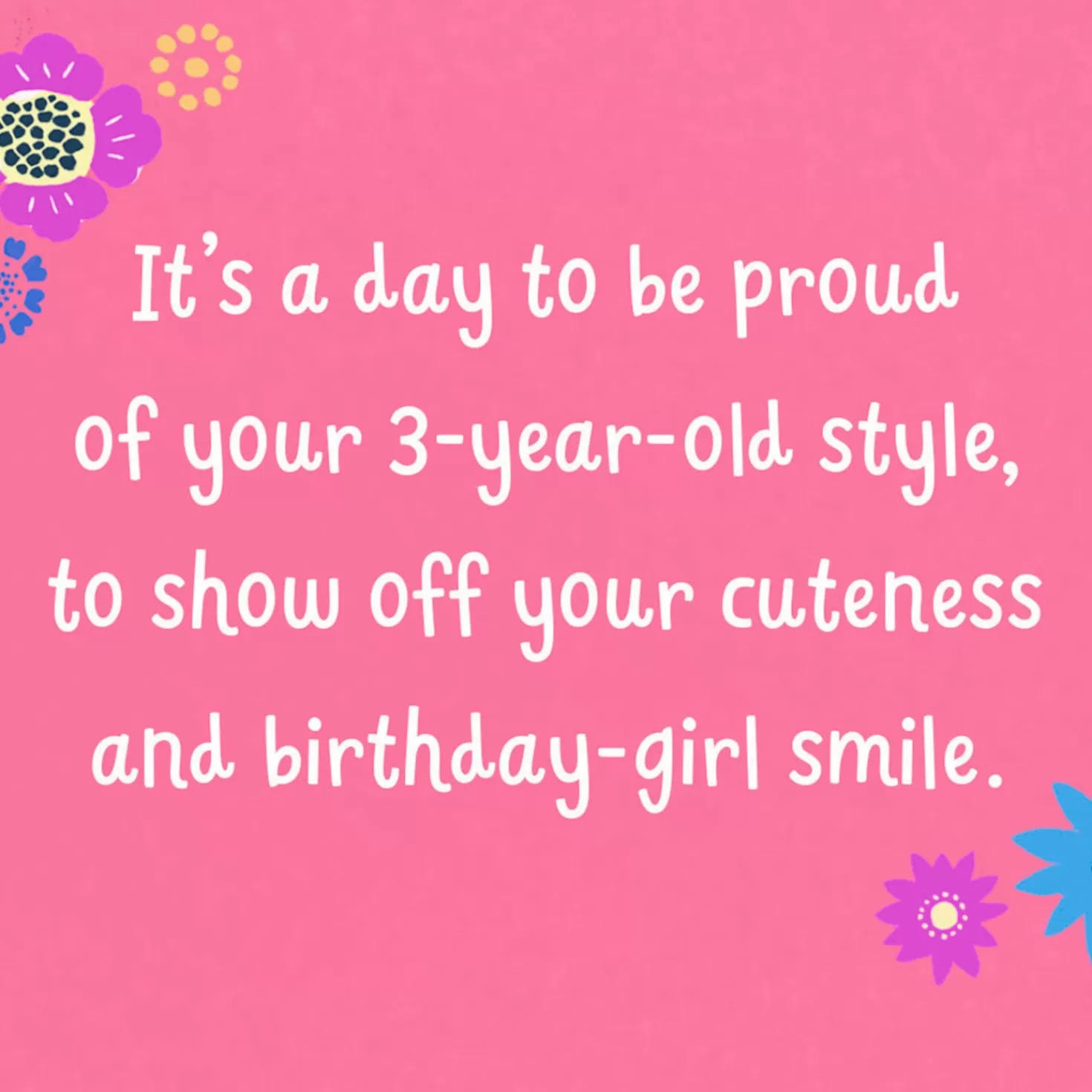 Birthday>Hallmark Birthday Girl Cute Cat 3Rd Birthday Card
