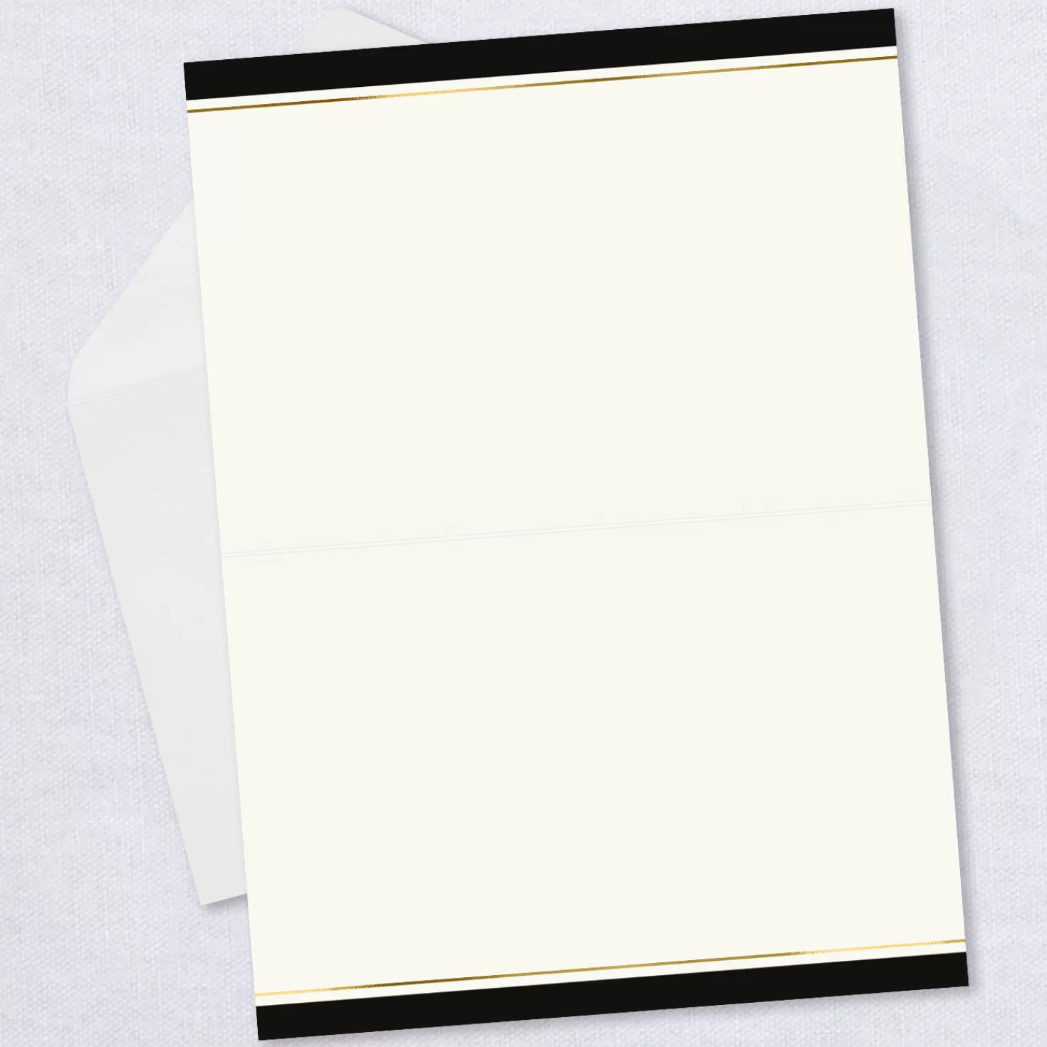 Sale Black & Gold Folded Wedding Photo Card Wedding