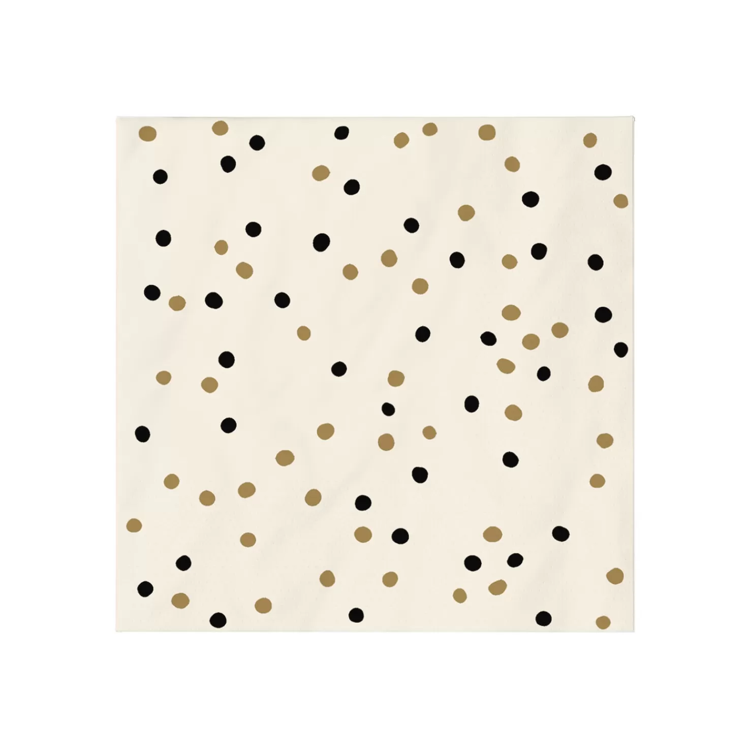 Flash Sale Black And Gold Confetti Dot Cocktail Napkins, Set Of 16 Wedding