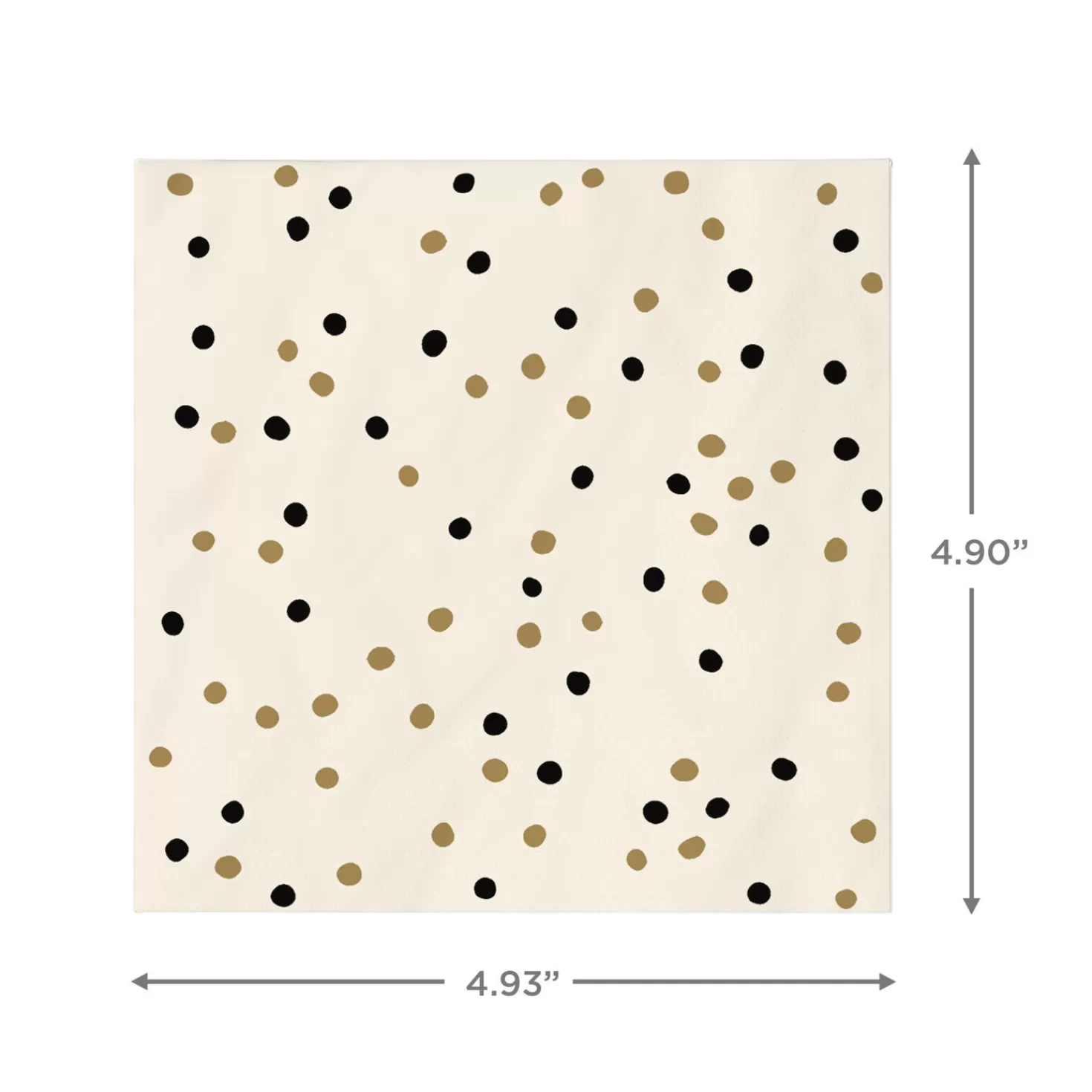 Flash Sale Black And Gold Confetti Dot Cocktail Napkins, Set Of 16 Wedding