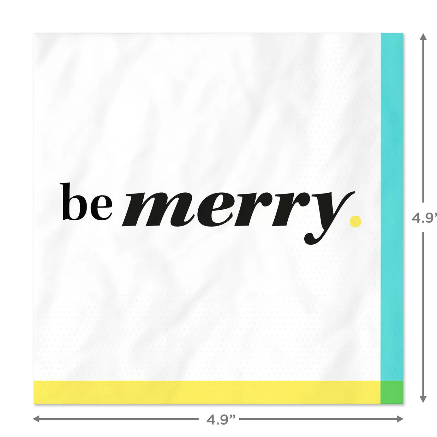 Flash Sale Black And White " Be Merry" Cocktail Napkins, Set Of 16 Graduation