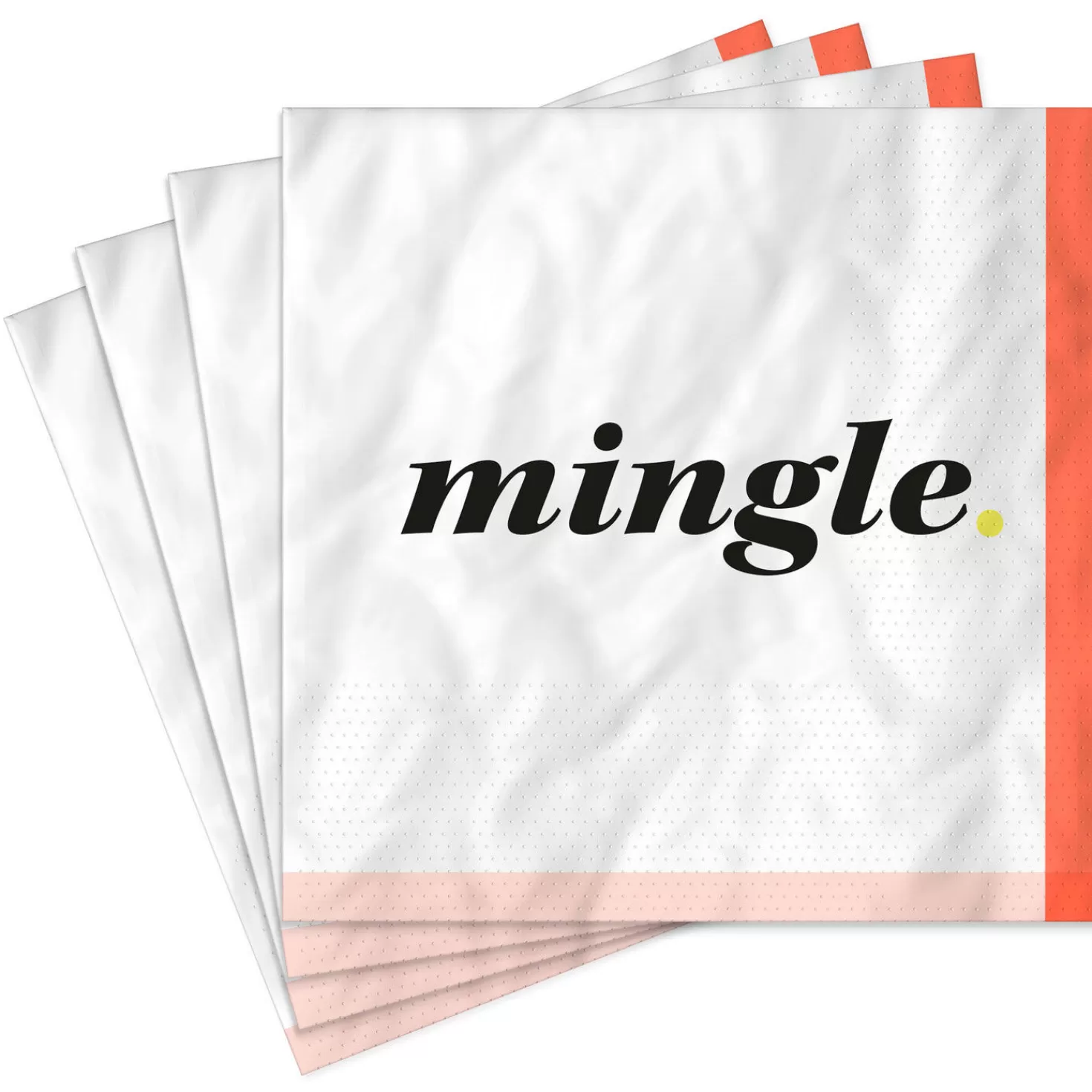 Flash Sale Black And White " Mingle" Cocktail Napkins, Set Of 16 Graduation