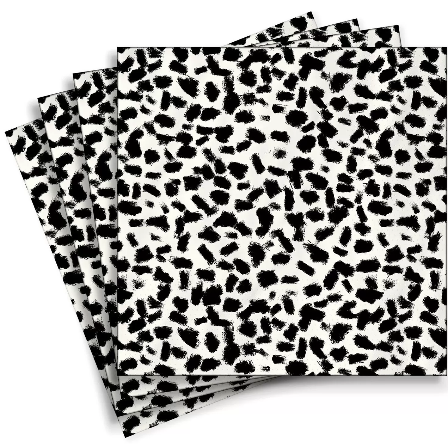 Birthday>Hallmark Black And White Animal Print Cocktail Napkins, Set Of 16