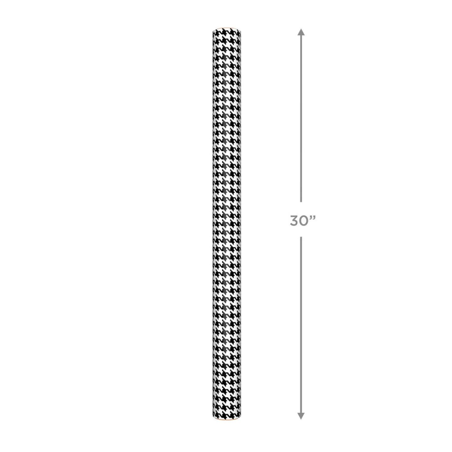 Halloween (10/31)>Hallmark Black And White Houndstooth Pattern Wrapping Paper, 20 Sq. Ft.