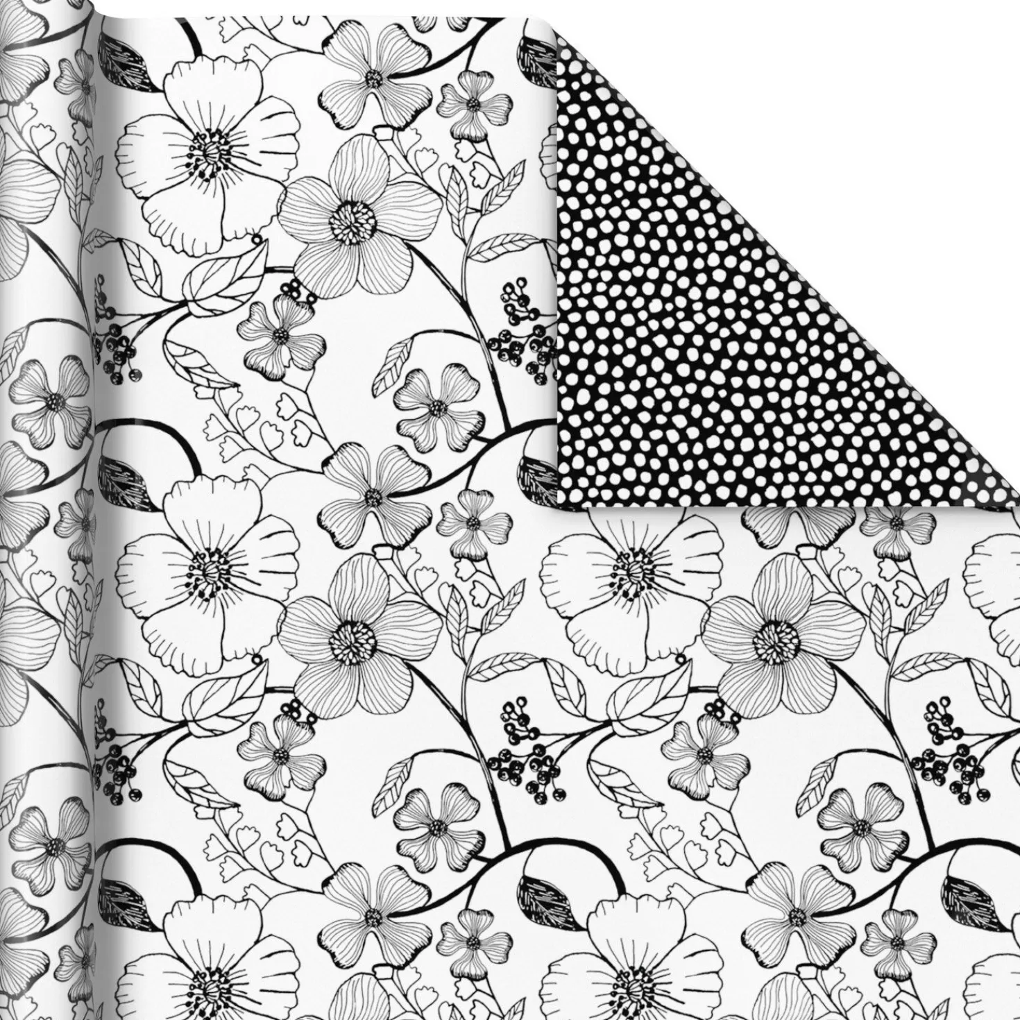Hot Black And White Prints 3-Pack Reversible Wrapping Paper, 75 Sq. Ft. Total Wedding