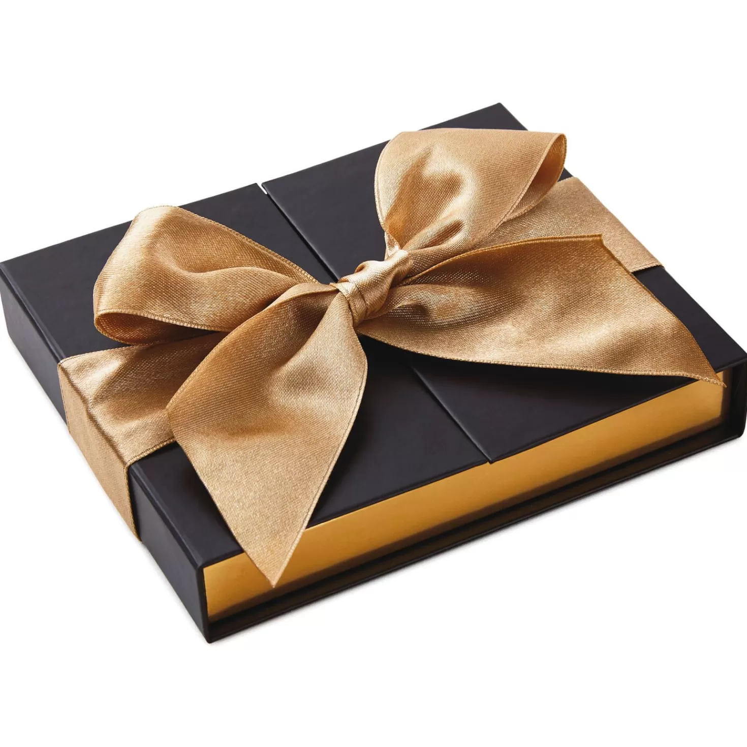 Anniversary>Hallmark Black Gift Card Holder Box With Gold Ribbon Bow