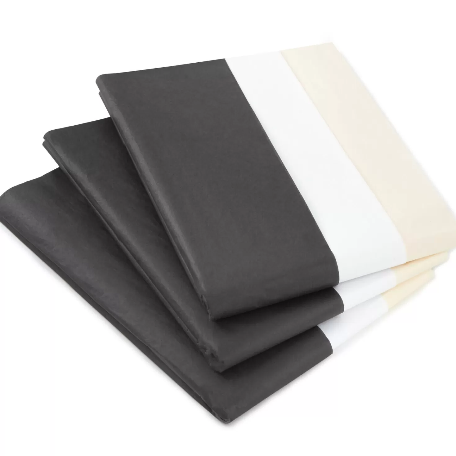 Discount Black/White/Cream 3-Pack Bulk Tissue Paper, 120 Sheets Wedding