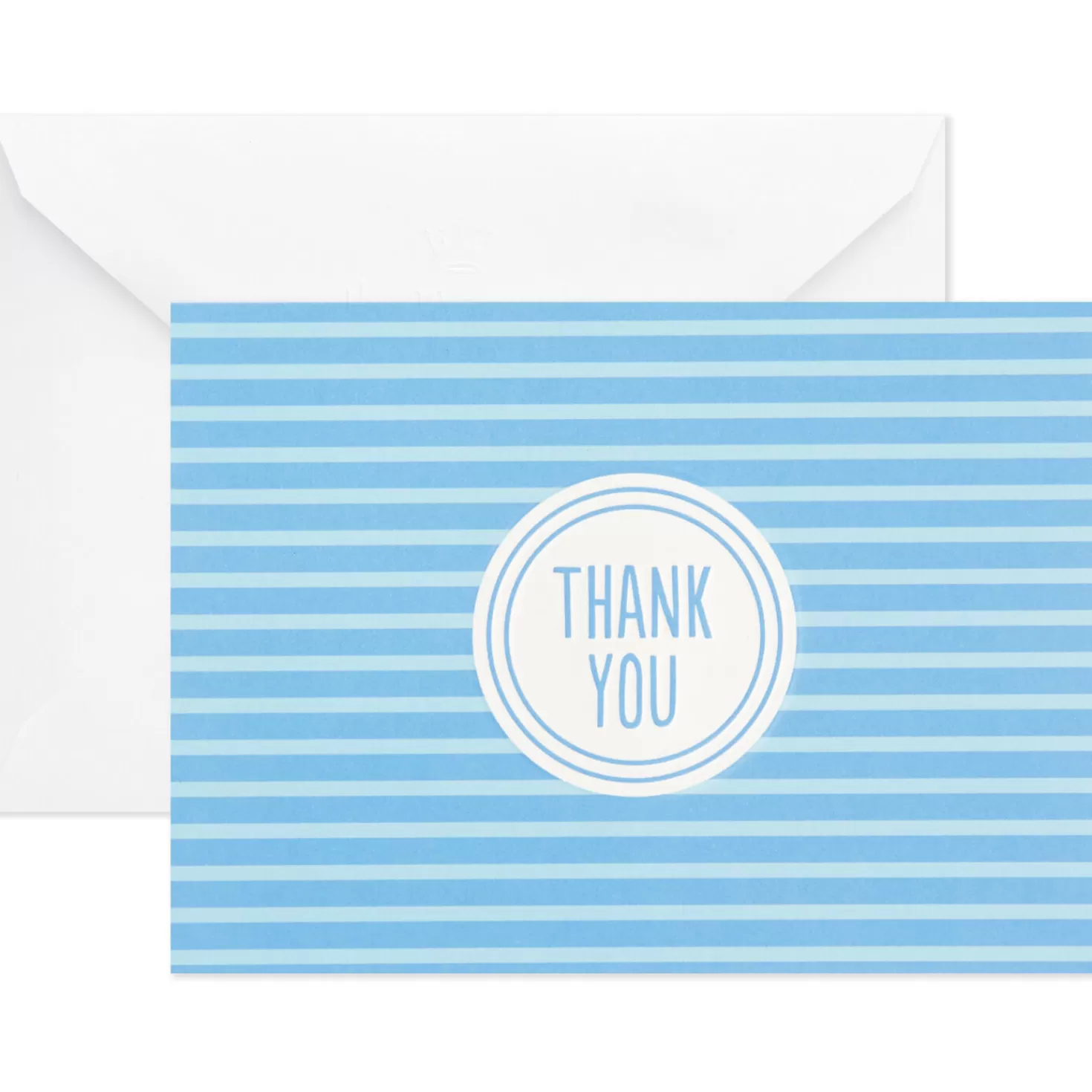Flash Sale Blue Stripe Blank Thank-You Notes, Pack Of 20 Thank You