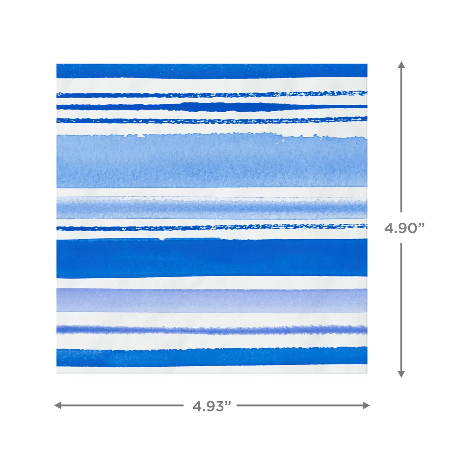 Baby>Hallmark Blue Watercolor Stripe Cocktail Napkins, Set Of 16