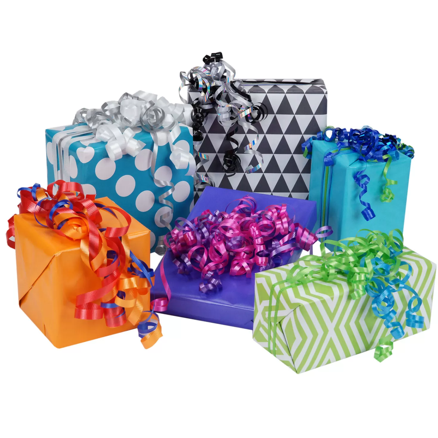 Birthday>Hallmark Bold Patterns And Solids 3-Pack Reversible Wrapping Paper