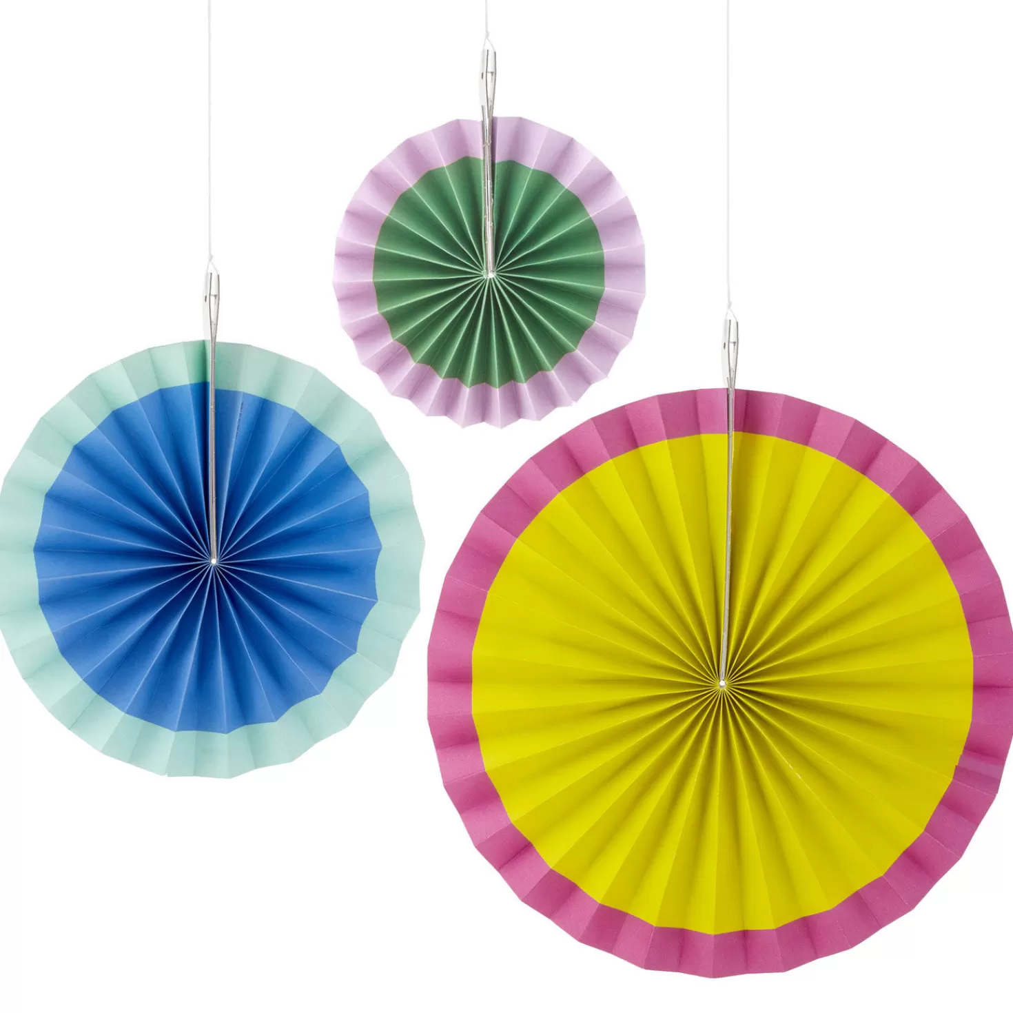 Birthday>Hallmark Bright Pastel Decorative Paper Fans, Set Of 3