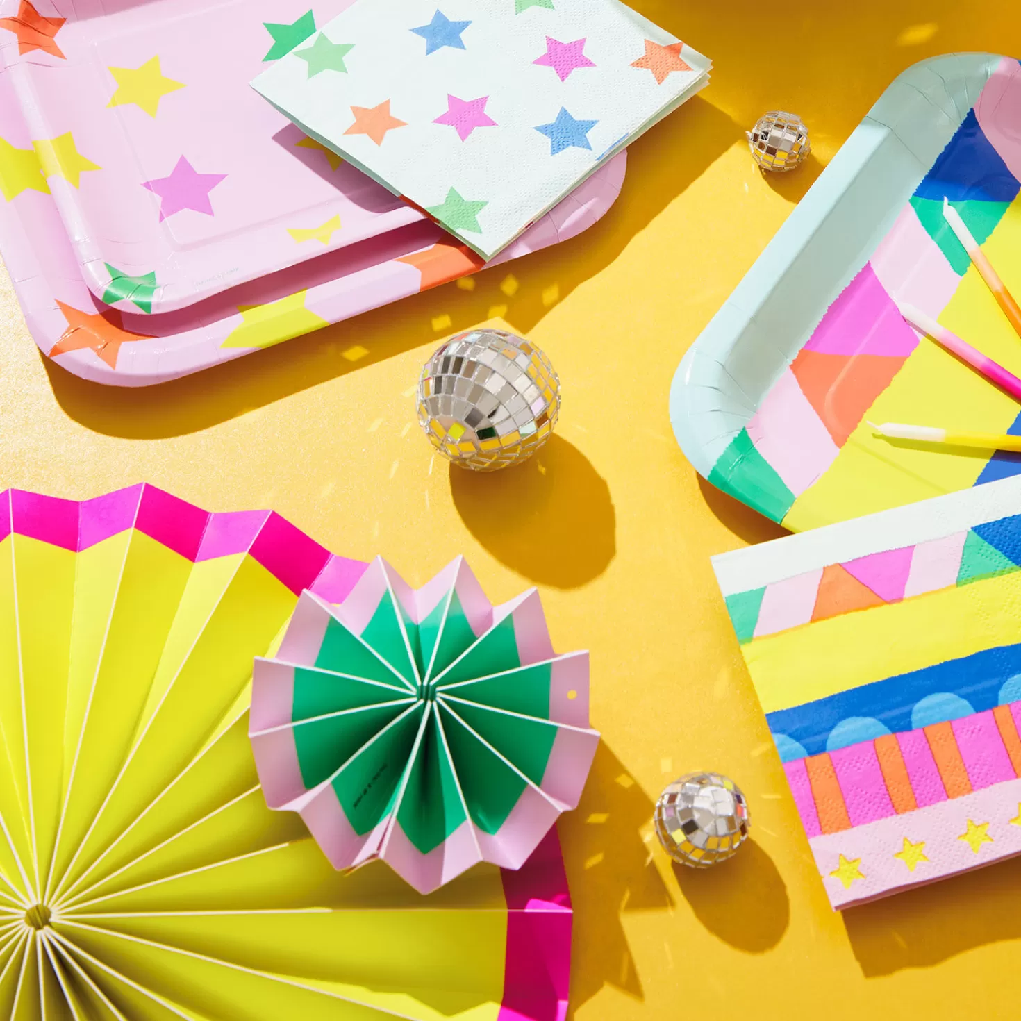 Birthday>Hallmark Bright Pastel Decorative Paper Fans, Set Of 3