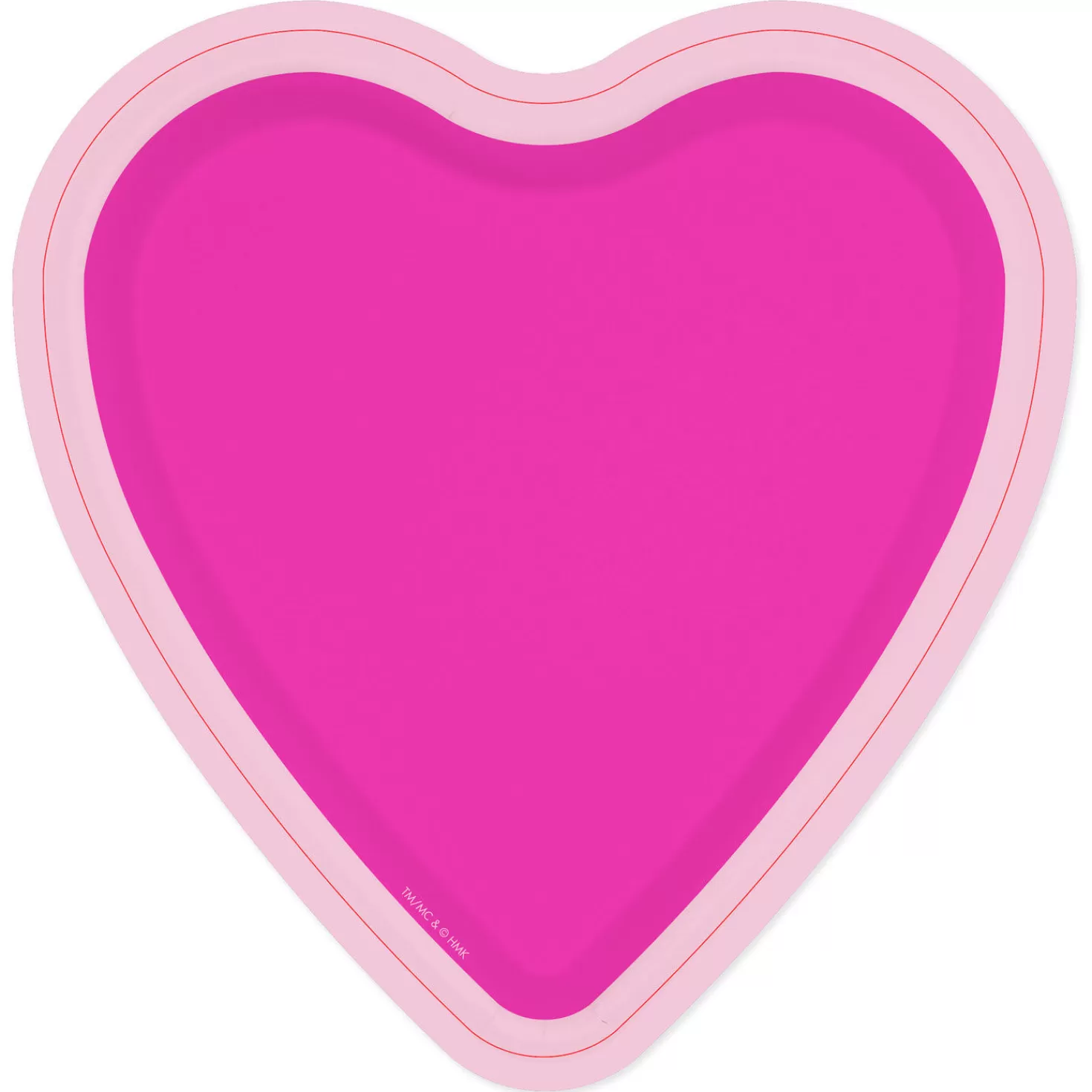Birthday>Hallmark Bright Pink Heart-Shaped Dessert Plates, Set Of 8