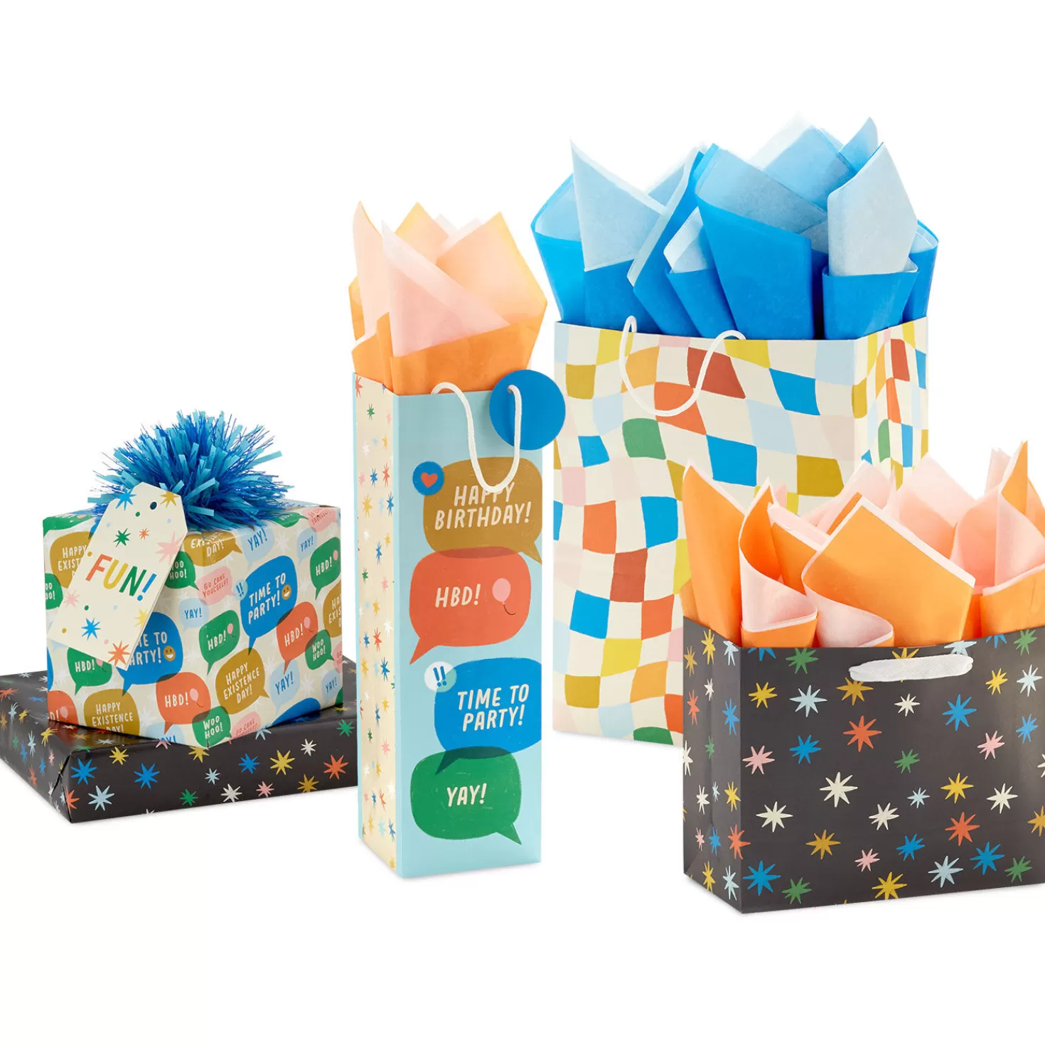 Birthday>Hallmark Bright Vibes Gift Wrap Collection