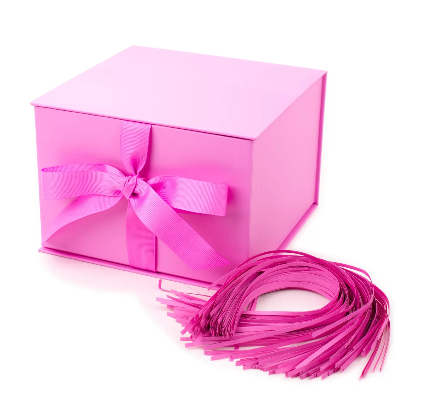 Birthday>Hallmark Bubblegum Pink 5X7 Large Gift Box With Shredded Paper Filler