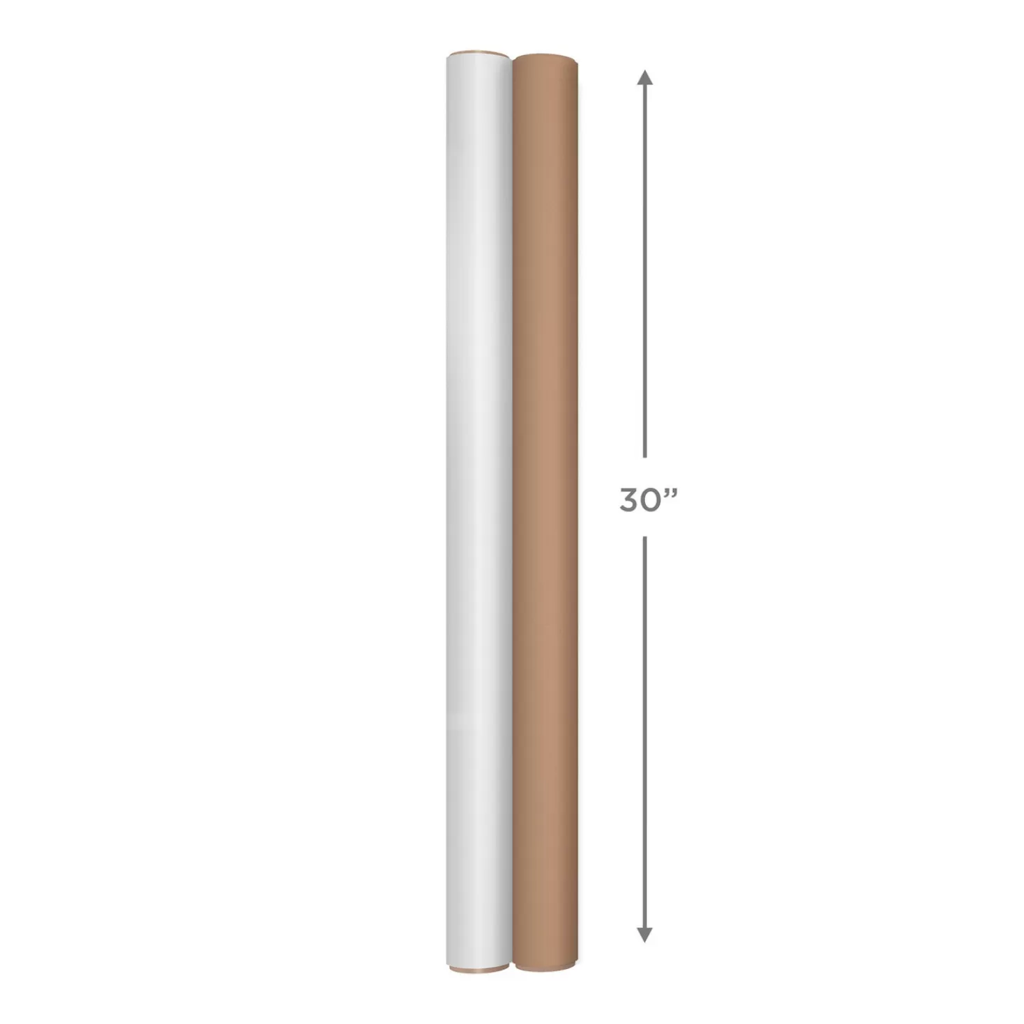 Birthday>Hallmark Bulk Kraft Paper And White 2-Pack Wrapping Paper, 160 Sq. Ft. Total