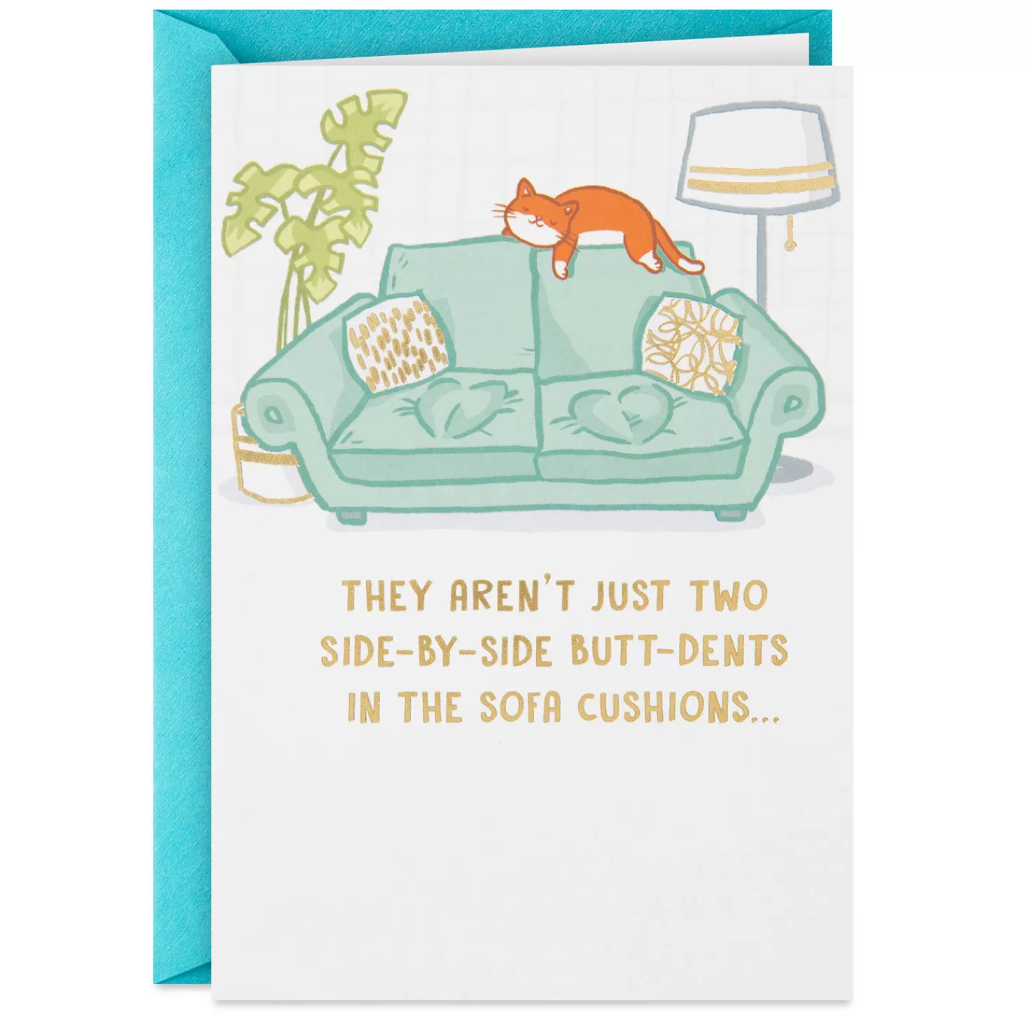 Anniversary>Hallmark Butt Dents In The Sofa Funny Anniversary Card For Couple