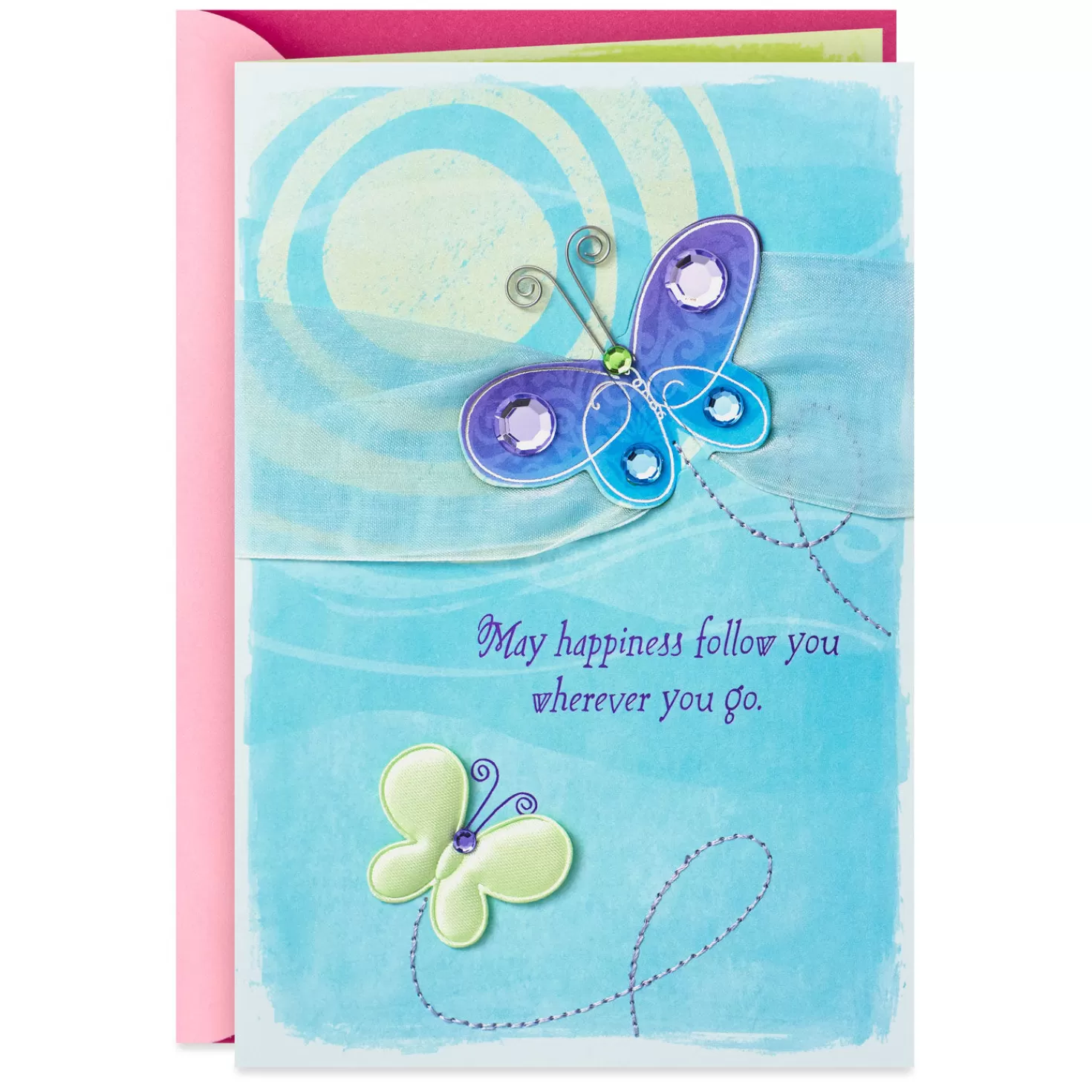 Birthday>Hallmark Butterflies May Happiness Follow You Birthday Card