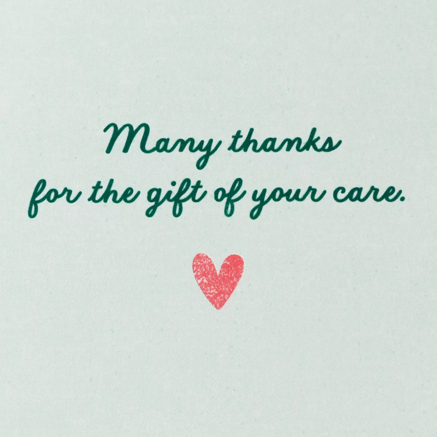 Hot Caring With Heart Thank-You Card For Healthcare Professional Thank You