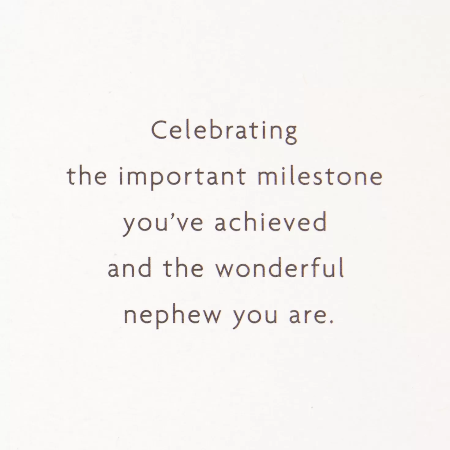 Outlet Celebrating Your Important Milestone Graduation Card For Nephew Graduation